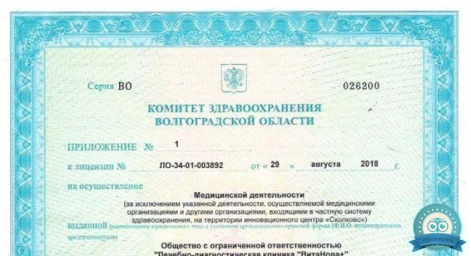 Клиника ВитаНова на бульваре 30 лет Победы